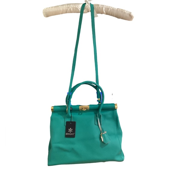 🚨 NWT Vera Pelle Bright Borsa Large Leather Pebble Embossed P… - Picture 3 of 12